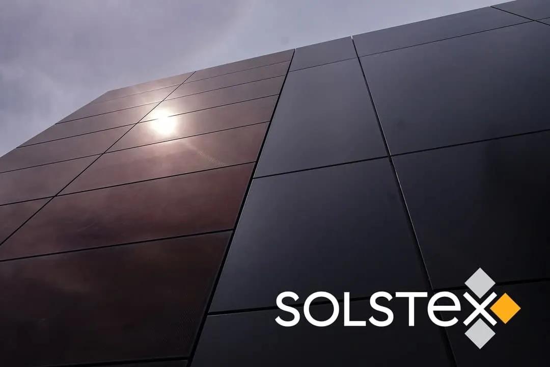 Solstex solar facade system installation
