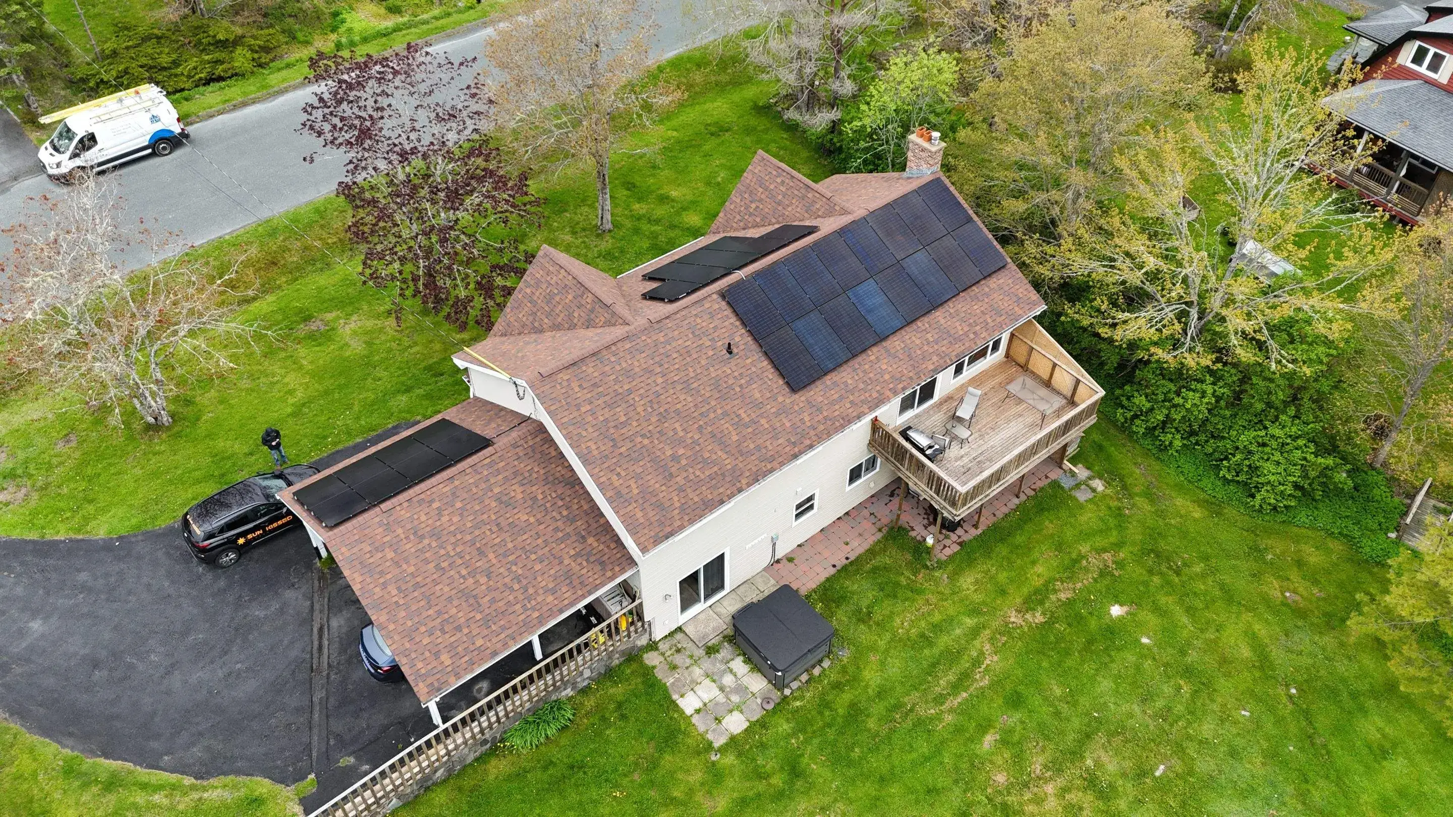 Completed residential solar installation