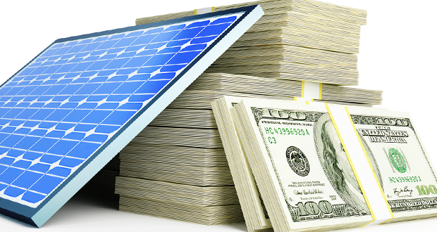 dollars and solar panels